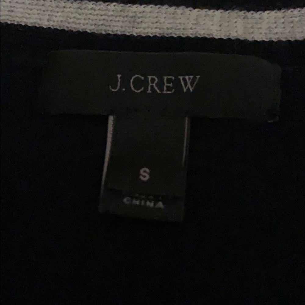 Navy blue cardigan with light beige trim! - Picture 4 of 4